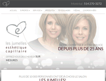 Tablet Screenshot of lesjumelles.com